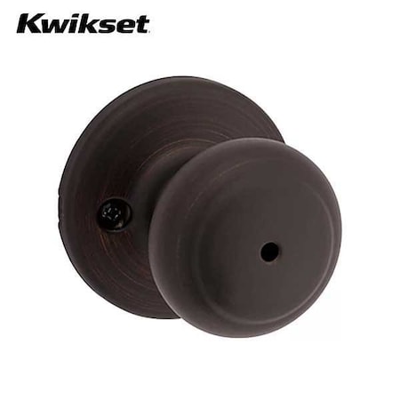 Kwikset Cove BED BATH Door Knob with Round Rose / Venetian Bronze KWS-300CV-RDT-11P